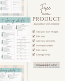 Cleaning Schedule Printable | Daily, Weekly & Monthly Cleaning Checklist | Editable Home Cleaning Planner PDF | Instant Download