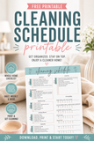 Cleaning Schedule Printable | Daily, Weekly & Monthly Cleaning Checklist | Editable Home Cleaning Planner PDF | Instant Download