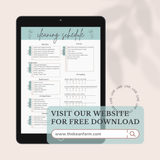Cleaning Schedule Printable | Daily, Weekly & Monthly Cleaning Checklist | Editable Home Cleaning Planner PDF | Instant Download