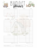 Farmhouse Budget Planner Printable | Cute Tractor Budget Sheet | Monthly Budget Tracker | Homestead Finance Planner | Instant Download