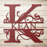 Custom Monogram Family Sign ~ Outdoor Metal Sign, Door Hanger Sign, Last Name Sign, Wedding Gift, Personalized Metal Sign, Gift For Couple