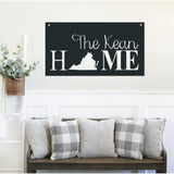 Custom State & Last Name Sign ~ Outdoor Metal Sign, Door Hanger Sign, Steel Sign, Last Name Sign, Wedding Gift, Personalized Metal Sign