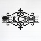 Western Welcome ~ Metal Porch Sign | Personalized Metal Sign | Custom Porch