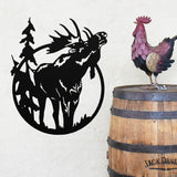 Moose Gate Sign ~ Metal Porch Sign | Metal Gate Sign | Farm Entrance Sign | Metal Farmhouse