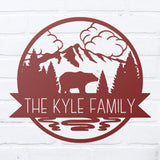 Bear Monogram Farm Sign ~ Metal Porch Sign | Metal Gate Sign | Farm Entrance Sign | Metal Farmhouse
