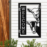 Goat Farm Welcome Metal Sign ~ Metal Porch Sign | Metal Gate Sign | Farm Entrance Sign | Metal Farmhouse
