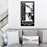 Custom Goat Farm Welcome Sign ~ Metal Porch Sign | Metal Gate Sign | Farm Entrance Sign | Metal Farmhouse | Goat Sign