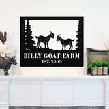 Personalized Goat Farm Welcome Sign ~ Metal Porch Sign | Metal Gate Sign | Farm Entrance Sign | Metal Farmhouse | Goat Sign