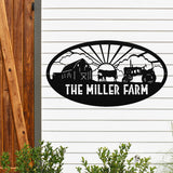 Cow Monogram Farm Welcome Sign ~ Metal Porch Sign | Metal Gate Sign | Farm Entrance Sign | Metal Farmhouse