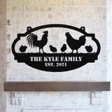 Custom Chicken Farm Sign ~ Metal Porch Sign | Metal Gate Sign | Farm Entrance Sign | Metal Farmhouse