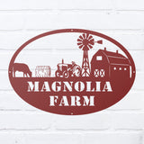 Farm Monogram Sign ~ Metal Porch Sign | Metal Gate Sign | Farm Entrance Sign | Metal Farmhouse