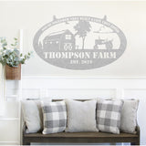 Tractor Farm Monogram ~ Metal Porch Sign | Metal Gate Sign | Farm Entrance Sign | Metal Farmhouse