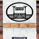 Welcome To Our Ranch Sign ~ Metal Porch Sign | Metal Gate Sign | Farm Entrance Sign | Metal Farmhouse