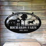 And So Together They Built A Life They Loved Family Name Sign ~ Metal Porch Sign | Metal Gate Sign | Farm Entrance Sign | Metal Farmhouse