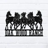 Wild Horses Monogram Sign ~ Metal Porch Sign | Metal Gate Sign | Farm Entrance Sign | Metal Farmhouse