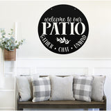 Welcome To Our Patio Sign ~ Metal Porch Sign | Outdoor Sign | Front Door Sign | Metal Summer Sign