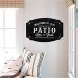 Welcome To Our Patio Sign ~ Metal Porch Sign | Outdoor Sign | Front Door Sign | Metal Summer Sign