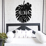 Aloha Flower Sign ~ Metal Porch Sign - Outdoor Sign - Front Door Sign - Metal Beach Sign - Beach House