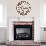 Welcome Spring Floral Sign ~ Outdoor Metal Sign, Door Hanger Sign, Last Name Sign, Wedding Gift, Personalized Metal Sign