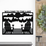 Welcome To The Lake Sign ~ Metal Porch Sign - Outdoor Sign - Front Door Sign - Metal Lake Sign - Lake House