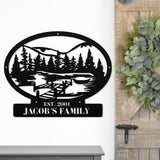 Lake Dock Name Sign ~ Metal Porch Sign - Outdoor Sign - Front Door Sign - Metal Lake Sign - Lake House