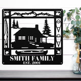 Lake Cabin Name Sign ~ Metal Porch Sign - Outdoor Sign - Front Door Sign - Metal Lake Sign - Lake House