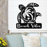 Beach Vibes Sign ~ Metal Porch Sign - Outdoor Sign - Front Door Sign - Metal Beach Sign - Beach House
