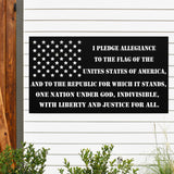 American Pledge Of Allegiance Sign ~ Metal Porch Sign - Outdoor Sign - Front Door Sign - Metal Mountain Sign - Woodland Sign