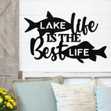 Lake Life Is The Best Life Sign ~ Metal Porch Sign - Outdoor Sign - Front Door Sign - Metal Lake Sign - Lake House