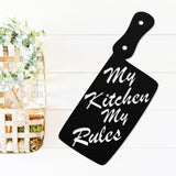 My Kitchen My Rules ~ Outdoor Metal Sign, Metal Sign, Wedding Gift, Personalized Metal Sign, Gift For Couple, Metal Wall Art, Word Wall Art
