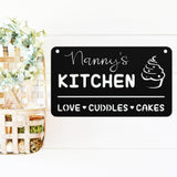 Custom Kitchen Sign ~ Outdoor Metal Sign, Metal Sign, Wedding Gift, Personalized Metal Sign, Gift For Couple, Metal Wall Art, Word Wall Art