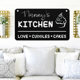 Custom Kitchen Sign ~ Outdoor Metal Sign, Metal Sign, Wedding Gift, Personalized Metal Sign, Gift For Couple, Metal Wall Art, Word Wall Art