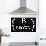 Last Name Family Sign ~ Outdoor Metal Sign, Door Hanger Sign, Metal Monogram Sign, Last Name Sign, Wedding Gift, Split Monogram Sign