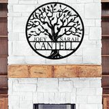 Family Tree Last Name Monogram ~ Outdoor Metal Sign, Door Hanger Sign, Metal Monogram Sign, Last Name Sign, Wedding Gift