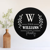 Family Metal Name Sign ~ Outdoor Metal Sign, Door Hanger Sign, Metal Monogram Sign, Last Name Sign, Wedding Gift, Personalized Metal Sign