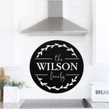 Family Metal Name Sign ~ Outdoor Metal Sign, Door Hanger Sign, Metal Monogram Sign, Last Name Sign, Wedding Gift, Split Monogram Sign