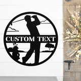 Custom Golf Sign ~ Metal Porch Sign - Outdoor Sign - Personalized Metal Sign - Golfing Sign - Gift For Him