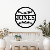 Baseball Custom Sign ~ Metal Porch Sign - Outdoor Sign - Personalized Metal Sign - Baseball Home Sign