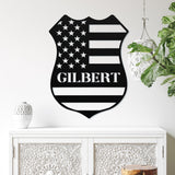 Police Custom Name Sign ~ Metal Porch Sign - Outdoor Sign - Personalized Metal Sign - Occupational Sign