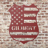 Police Custom Name Sign ~ Metal Porch Sign - Outdoor Sign - Personalized Metal Sign - Occupational Sign