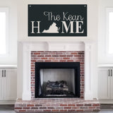 Custom State & Last Name Sign ~ Outdoor Metal Sign, Door Hanger Sign, Steel Sign, Last Name Sign, Wedding Gift, Personalized Metal Sign