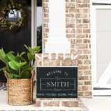 Welcome Where Friends Become Family Custom Sign ~ Outdoor Metal Sign, Door Hanger Sign, Last Name Sign, Personalized Metal Sign
