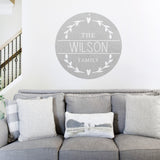 Monogram Heart Wreath Sign ~ Outdoor Metal Sign, Door Hanger Sign, Last Name Sign, Wedding Gift, Personalized Metal Sign, Gift For Couple