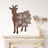 Floral Goat Sign ~ Metal Porch Sign | Personalized Metal Sign | Custom Porch