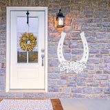 Horseshoe Floral Sign ~ Metal Porch Sign | Personalized Metal Sign | Custom Porch