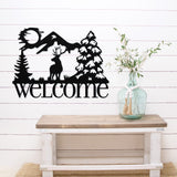 Welcome Elk Scene ~ Metal Porch Sign | Personalized Metal Sign | Custom Porch