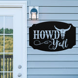 Howdy Y'all ~ Metal Porch Sign | Personalized Metal Sign | Custom Porch