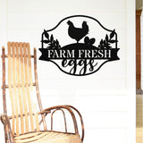 Farm Fresh Eggs ~ Metal Porch Sign | Personalized Metal Sign | Custom Porch