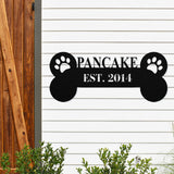 Personalized Dog Bone Sign ~ Outdoor Metal Sign, Door Hanger Sign, Last Name Sign, Personalized Metal Sign, Gift For Couple, Porch Sign