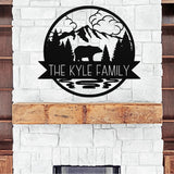 Bear Monogram Farm Sign ~ Metal Porch Sign | Metal Gate Sign | Farm Entrance Sign | Metal Farmhouse